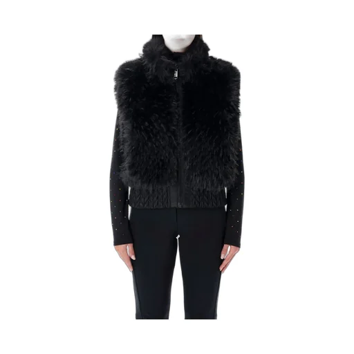 Puffer Vest With Fur Trim