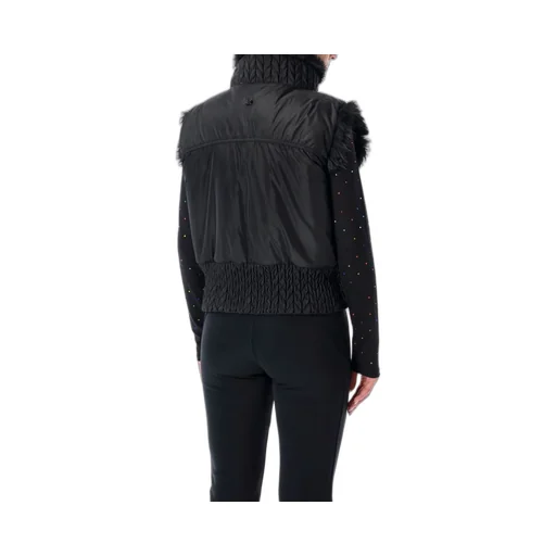 Puffer Vest With Fur Trim