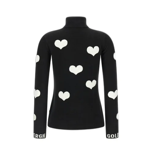 Turtleneck Sweater With Hearts
