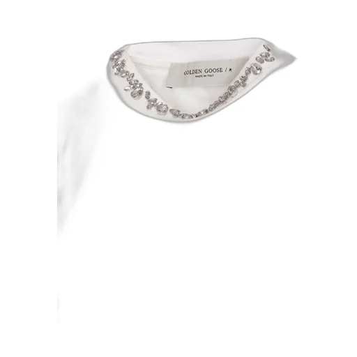 T-Shirt With Crystal Collar