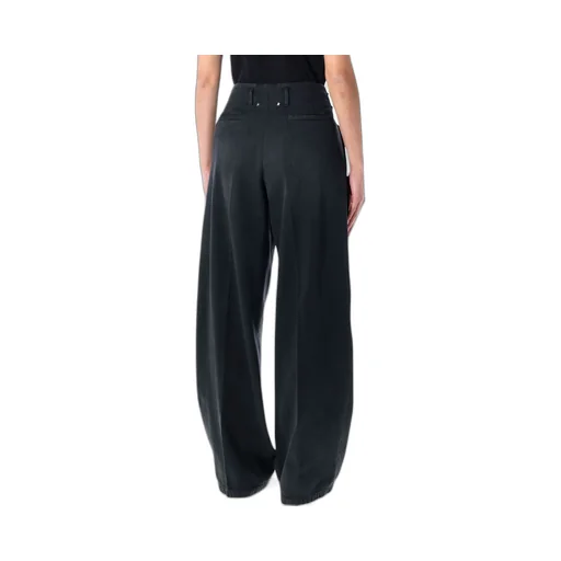 Wide-Leg Pleated Trousers