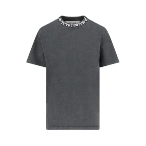 T-Shirt With Embellished Collar