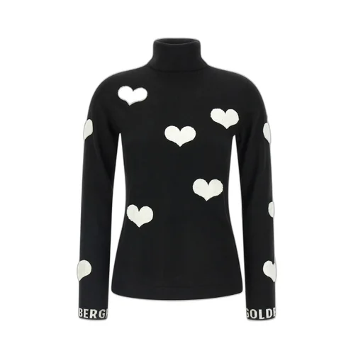 Turtleneck Sweater With Hearts