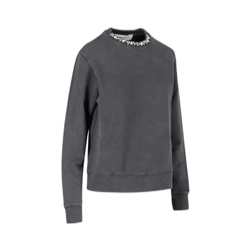 Sweatshirt With Embellished Neckline