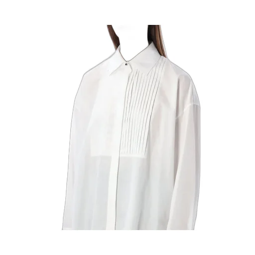 Pleated Bib Shirt