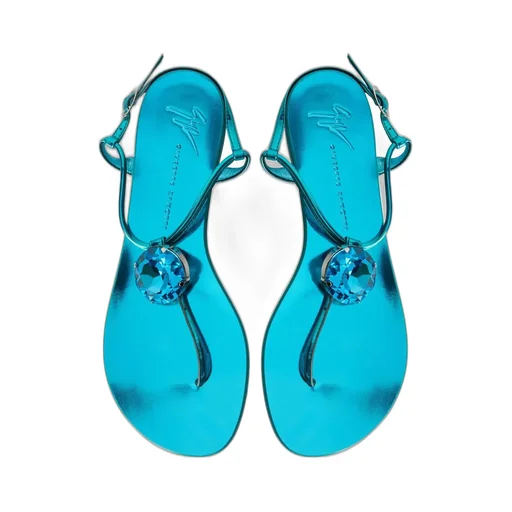 Thong Sandals With Jewel Embellishment