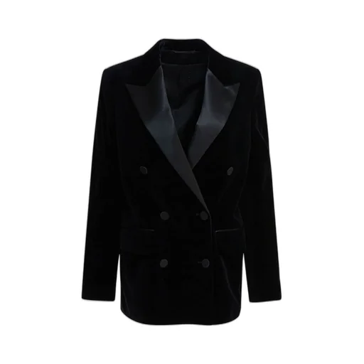 Double-Breasted Velvet Blazer