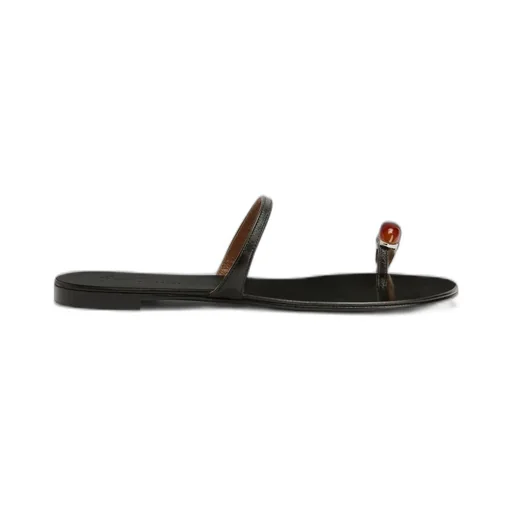 Flat Sandals With Jewel Embellishment