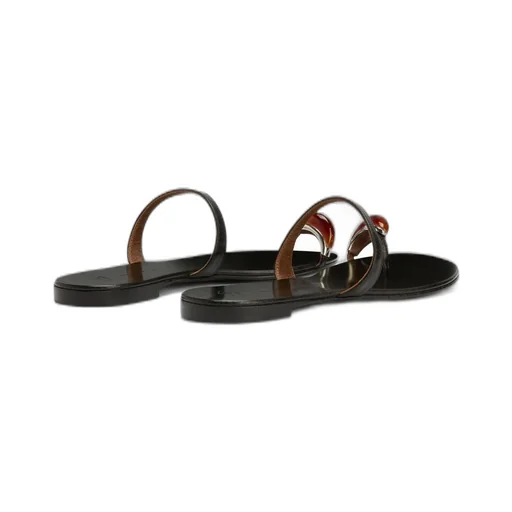 Flat Sandals With Jewel Embellishment