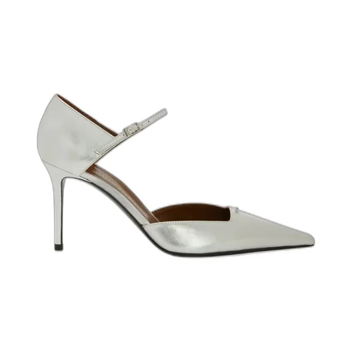 Pointed-Toe D'orsay Pumps With Ankle Strap