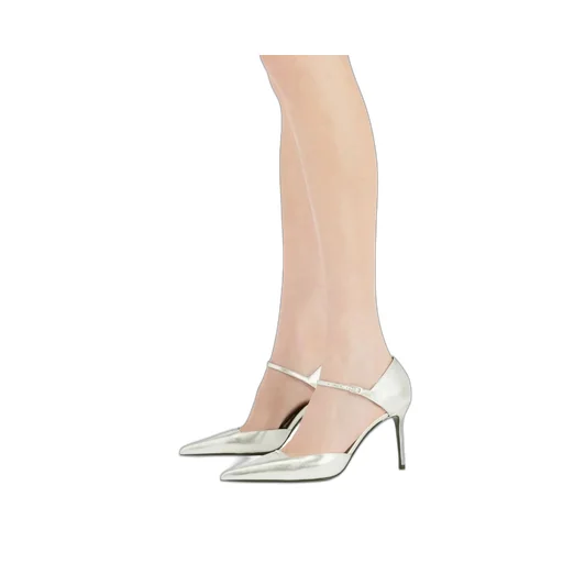 Pointed-Toe D'orsay Pumps With Ankle Strap
