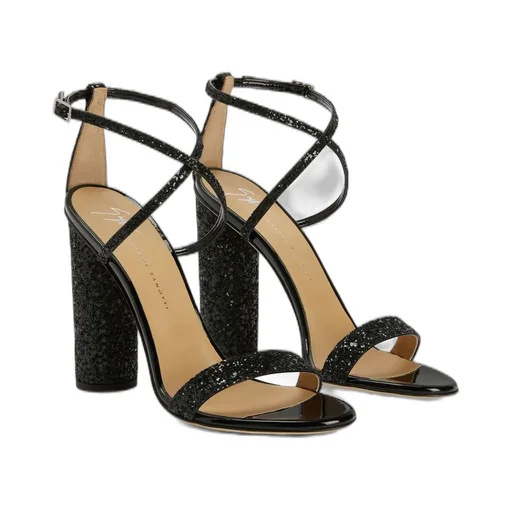 Sparkling Block Heel Sandals