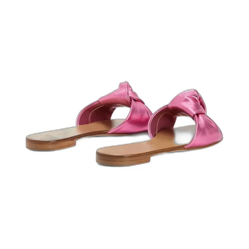 Flat Sandals With Bow Detail