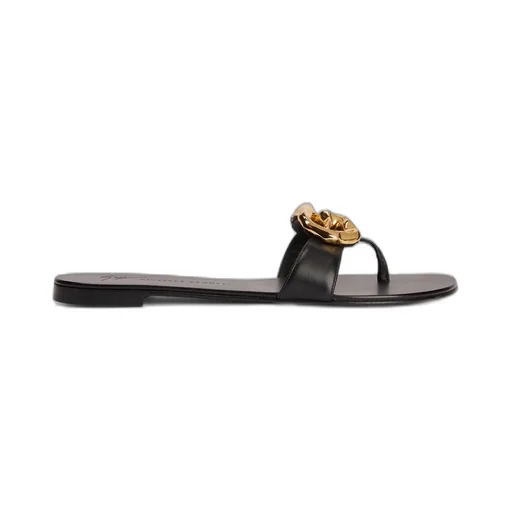 Chain Detail Flat Sandals
