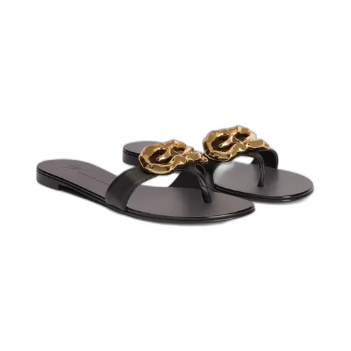 Chain Detail Flat Sandals