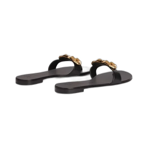 Chain Detail Flat Sandals