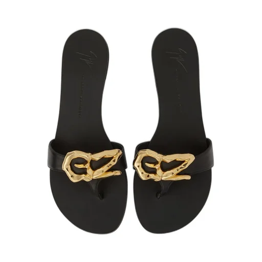 Chain Detail Flat Sandals