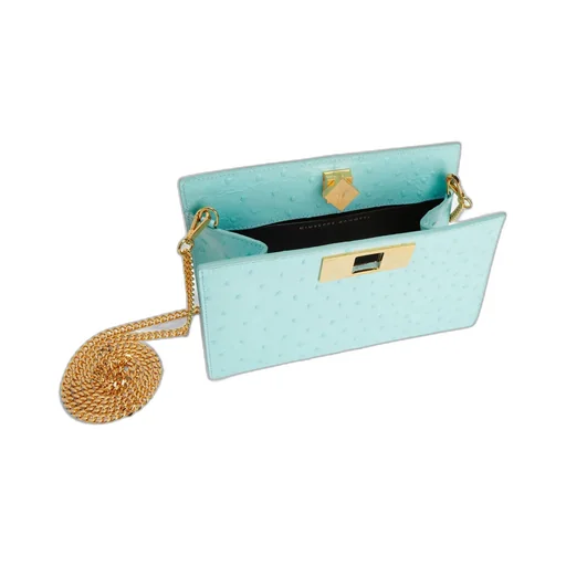 Ostrich Embossed Clutch