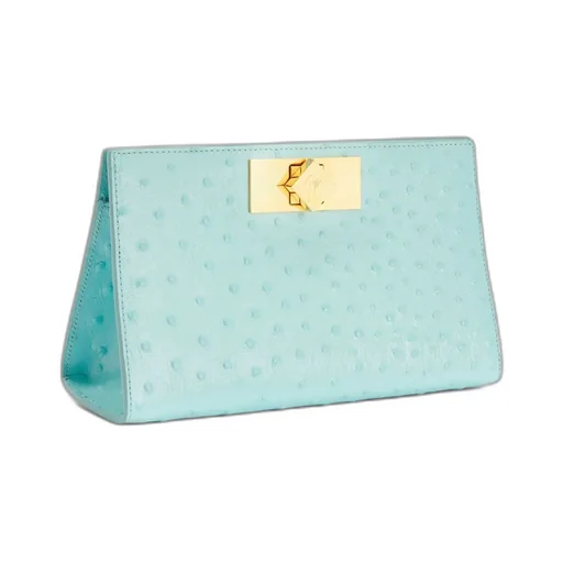 Ostrich Embossed Clutch