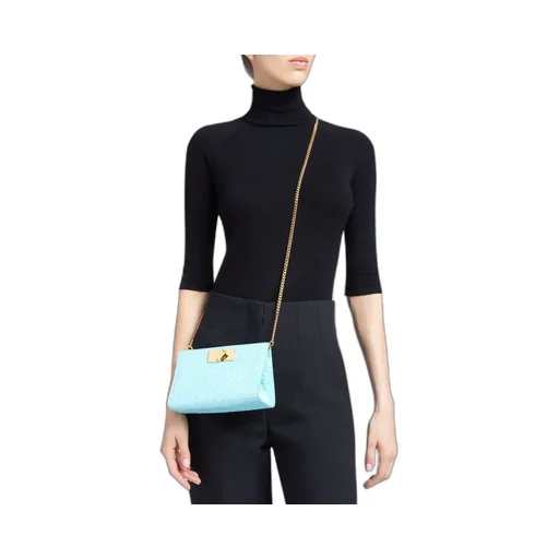 Ostrich Embossed Clutch