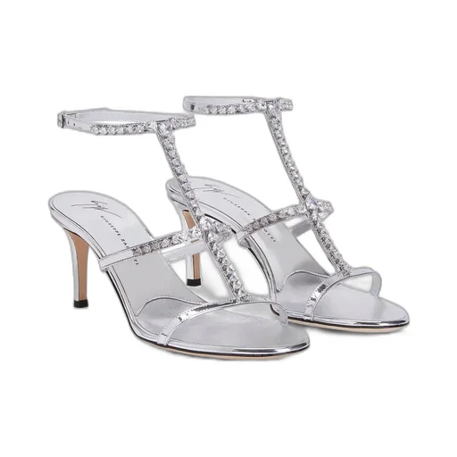 Crystal-Embellished Strappy Sandals