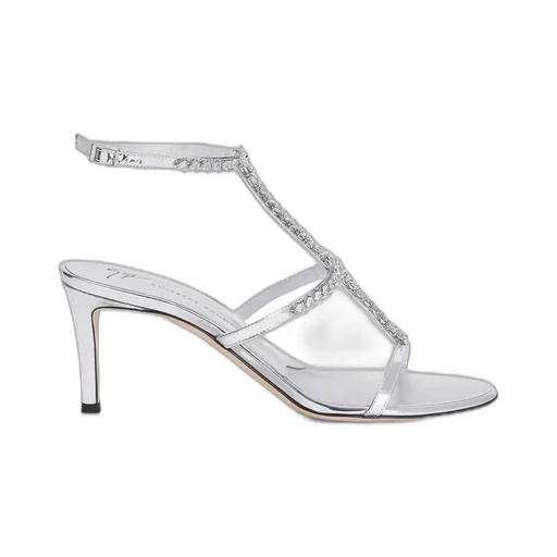 Crystal-Embellished Strappy Sandals