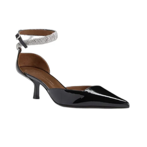Pointed Toe Pump With Crystal Ankle Strap