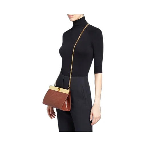 Crocodile Embossed Clutch