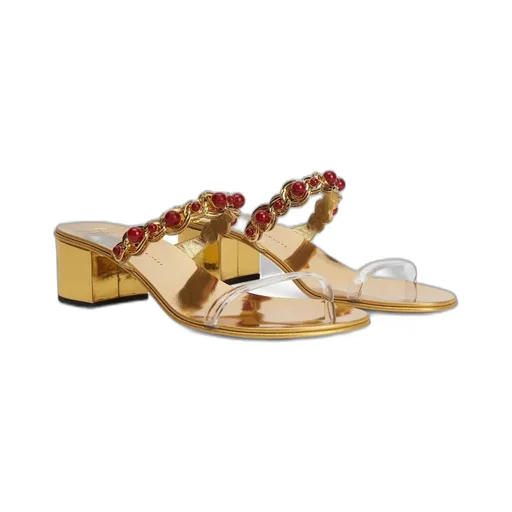 Mules With Embellished Strap
