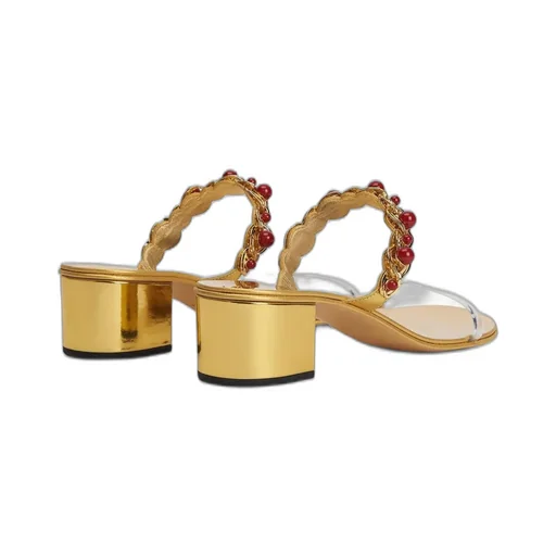 Mules With Embellished Strap