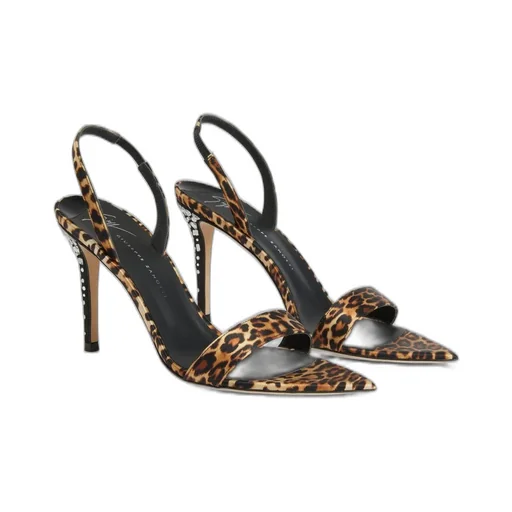 Leopard Print Slingback Sandals