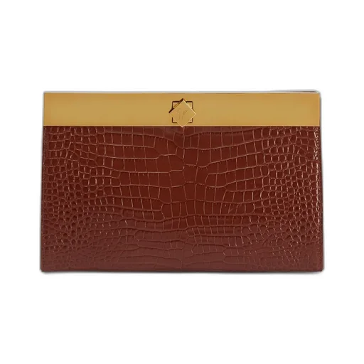 Crocodile Embossed Clutch