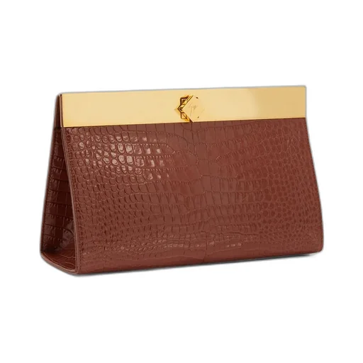Crocodile Embossed Clutch