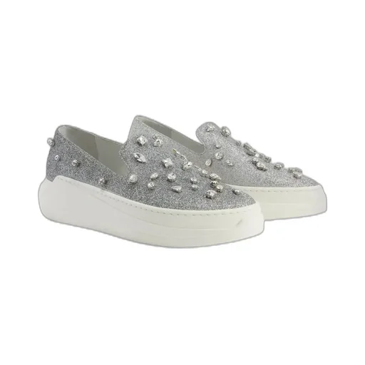 Slip-On Sneakers With Crystals