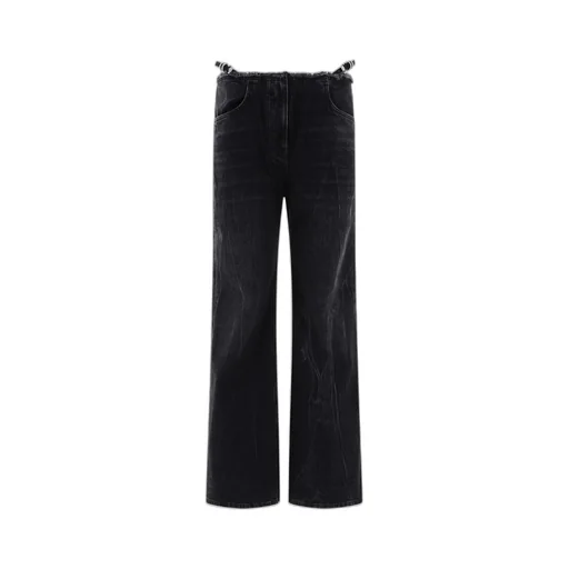Wide-Leg Jeans With Cut-Out Detail