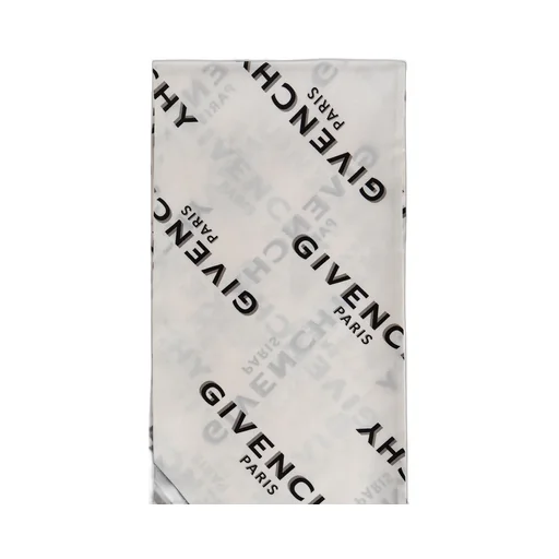 Logo Print Silk Scarf