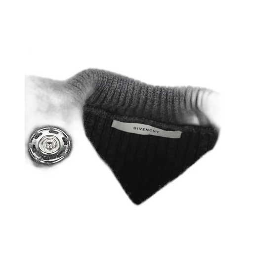 Ribbed Knit Cardigan With Oversized Collar