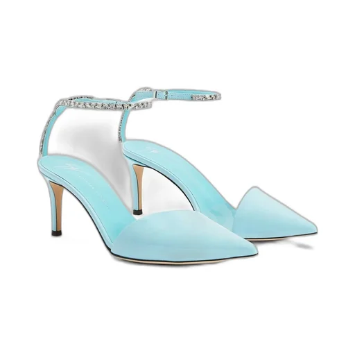 Pointed Toe Ankle Strap Heels