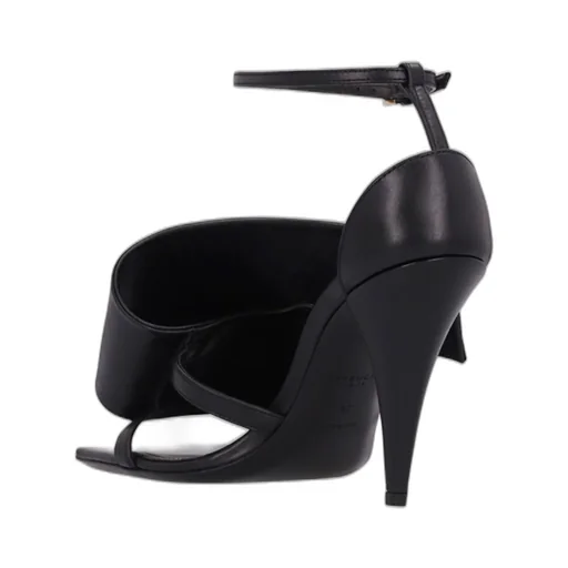Asymmetric Strap Heeled Sandals