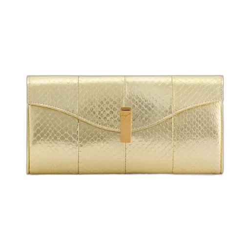 Quilted Metallic Clutch