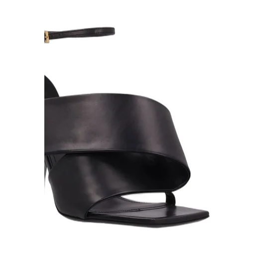 Asymmetric Strap Heeled Sandals