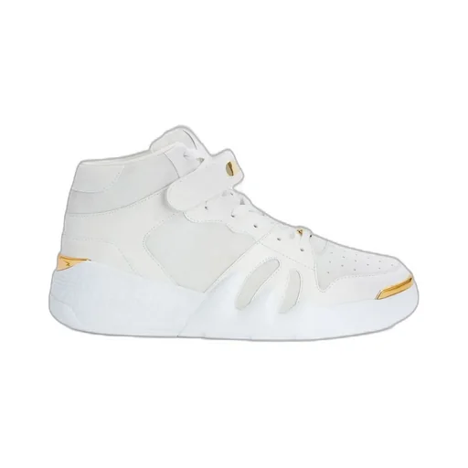 High-Top Sneakers With Gold Details