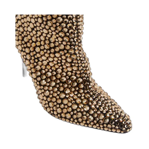 Crystal Embellished Pointed Toe Boot