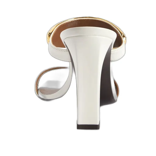 Mules With Gold-Tone Metal Detail