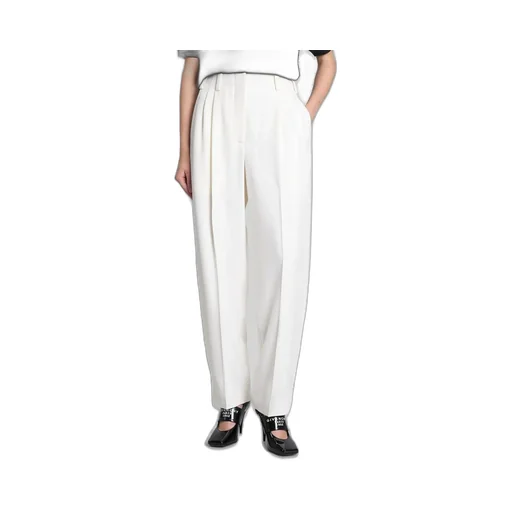 High-Waisted Pleated Trousers
