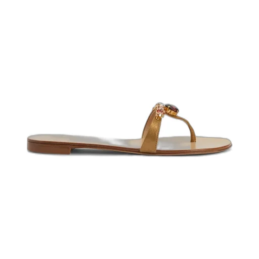 Flat Sandals With Embellishment