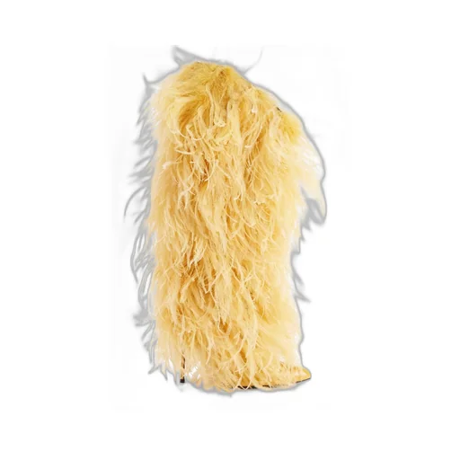 Feather-Trimmed Boots