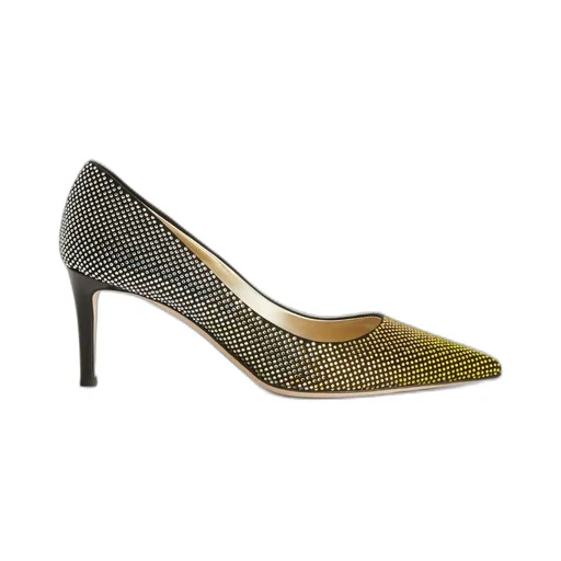 Pointed-Toe Pumps With Crystal Embellishments