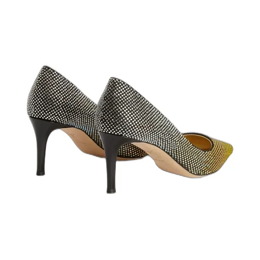 Pointed-Toe Pumps With Crystal Embellishments