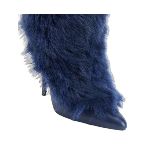 Furry High-Heeled Boots